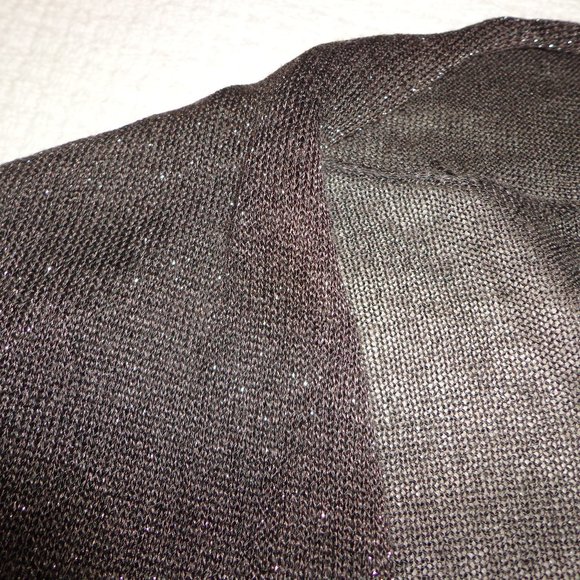 Eileen Fisher Open Duster XS Metallic Brownish Semi-Sheer - Picture 7 of 16
